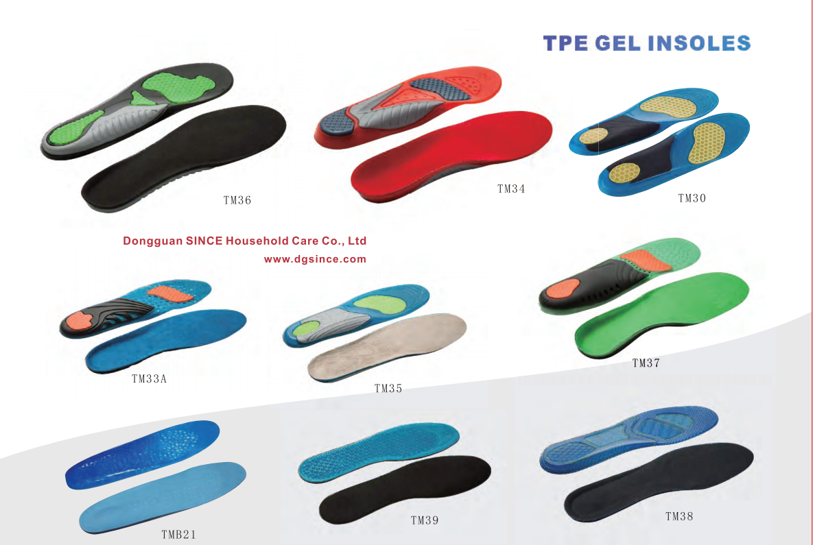 SEMELLES INTÉRIEURES EN GEL TPE