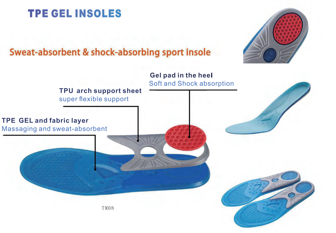 SEMELLES INTÉRIEURES EN GEL TPE