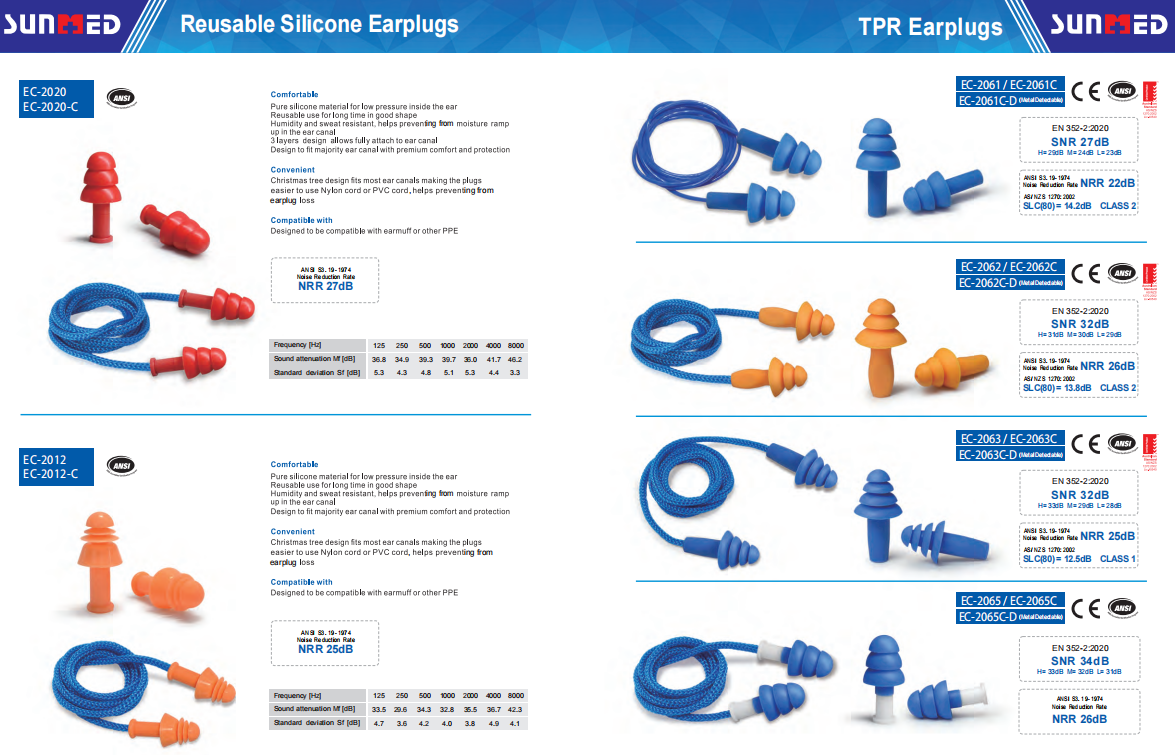 Bouchons d'oreilles TPR