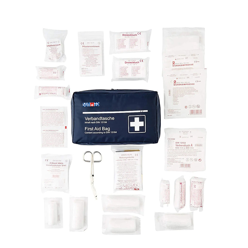 Trousse de premiers secours pour voitures DIN 13164 