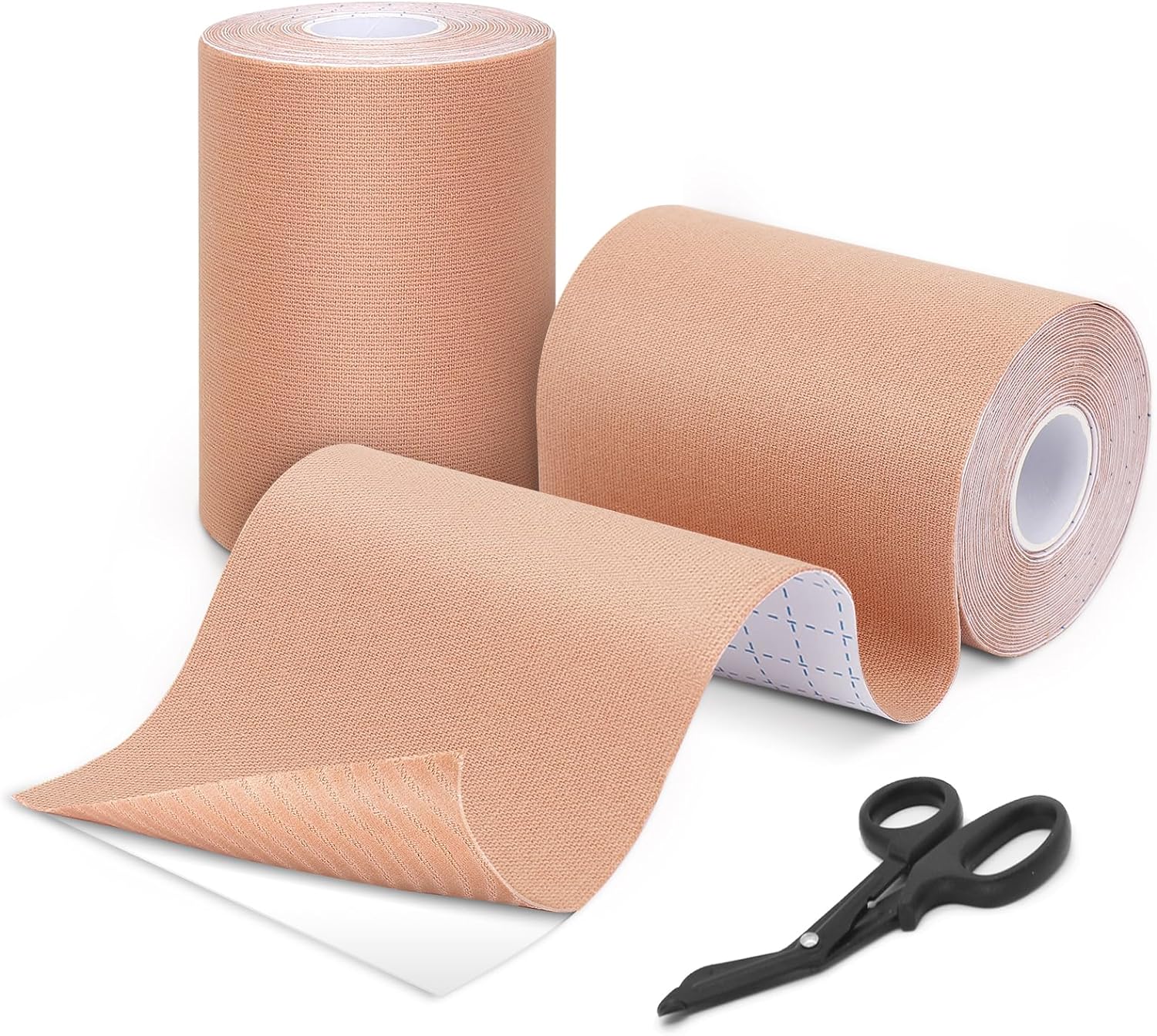 Bande de kinésiologie élastique en coton Extra large avec ciseaux à bandage 10 cm x 5 m