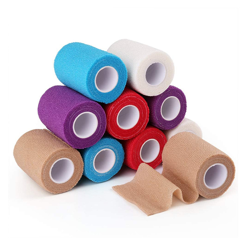 Bandage cohésif de sport assorti élastique de qualité supérieure 