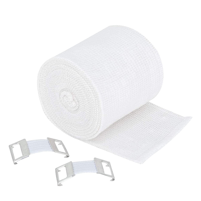 Bandages de sport en coton élastique blanc confortable avec clip 