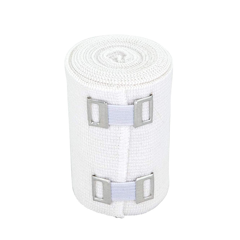 Bandages de sport en coton élastique blanc confortable avec clip 