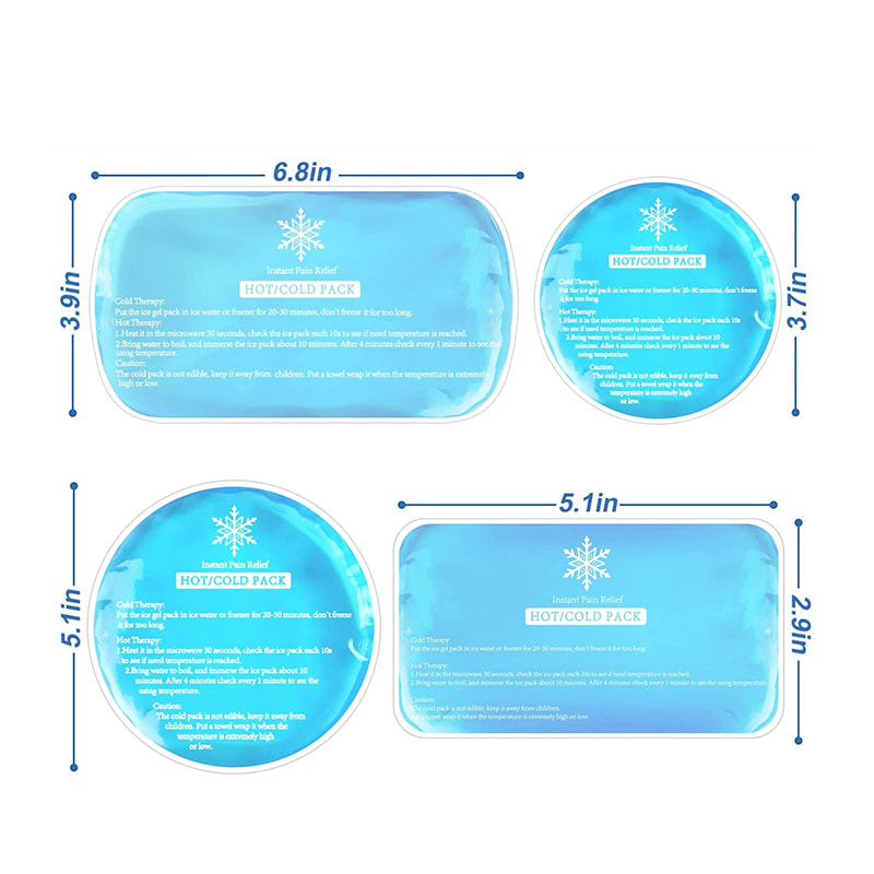 Pack chaud et froid instantané réutilisable de premiers secours multifonctionnel 