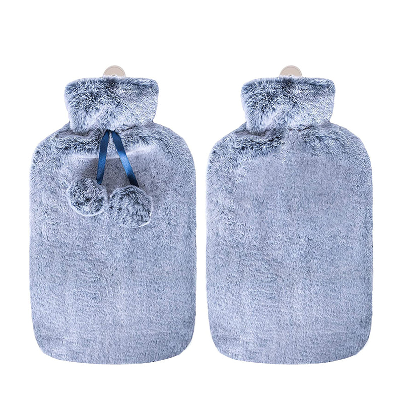 2L Sac d'eau chaude de thérapie en caoutchouc naturel avec couverture souple pour soulager la douleur