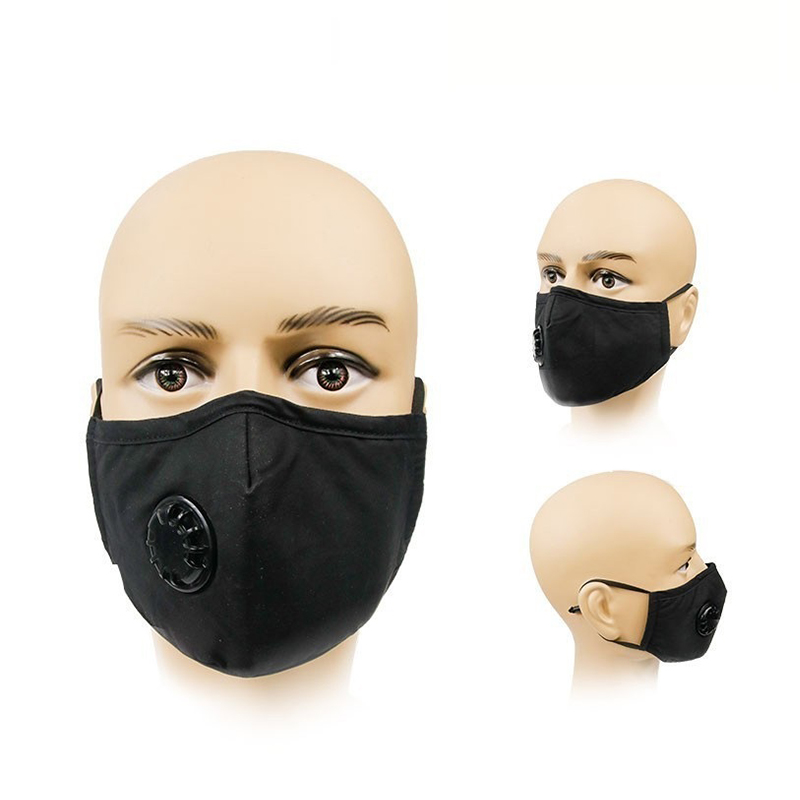 Masque en coton noir réutilisable de nouveauté avec filtre à charbon 