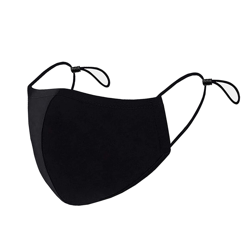 Masque en coton lavable réglable unisexe avec boucles d’oreilles 