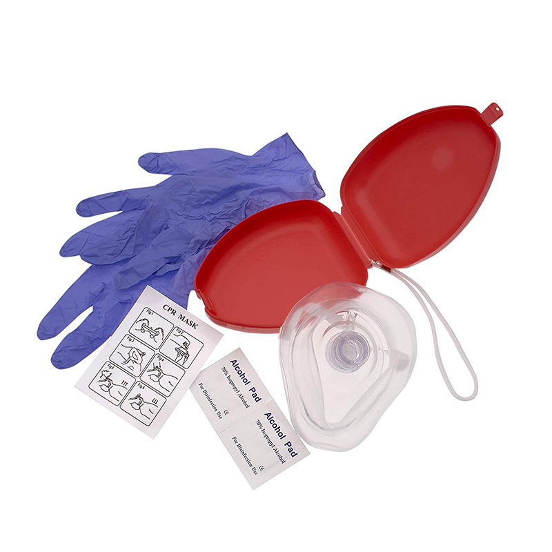 Masque médical de RCR de poche pour adultes, premiers secours 