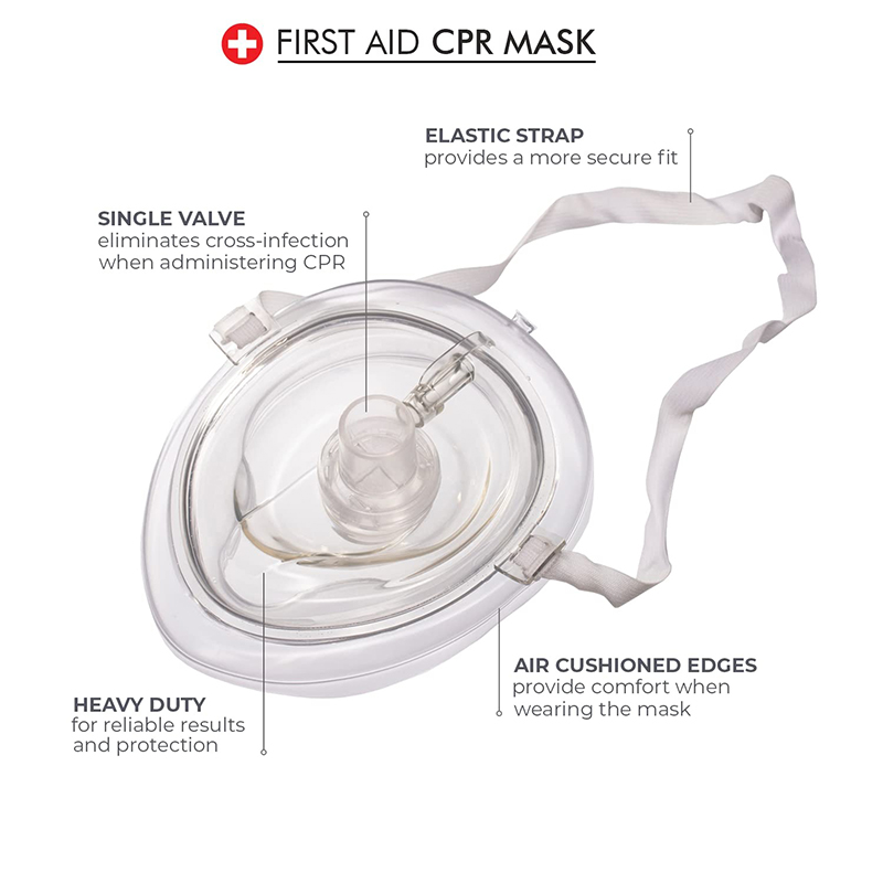 Masque médical de RCR de poche pour adultes, premiers secours 