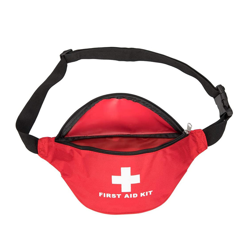 Sac de premiers secours vide à la taille Fanny rouge de sport de voyage 