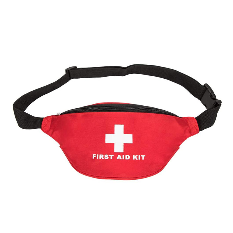 Sac de premiers secours vide à la taille Fanny rouge de sport de voyage 