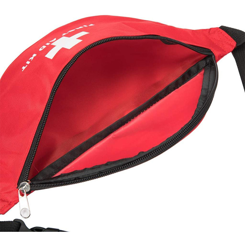 Sac de premiers secours vide à la taille Fanny rouge de sport de voyage 