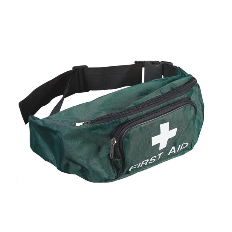 Sac de premiers secours d'urgence vert de voyage réutilisable avec ceinture 