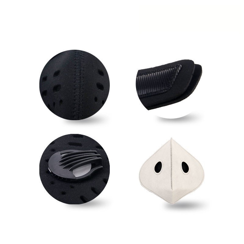 Masque de cyclisme anti-poussière anti-pollution avec filtre et valve 