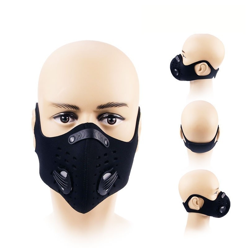 Masque de cyclisme anti-poussière anti-pollution avec filtre et valve 