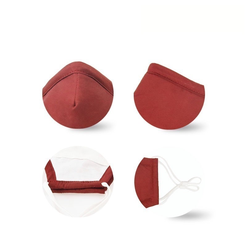 Masque en coton rouge personnalisé à 3 couches avec filtre à charbon et valve respiratoire 