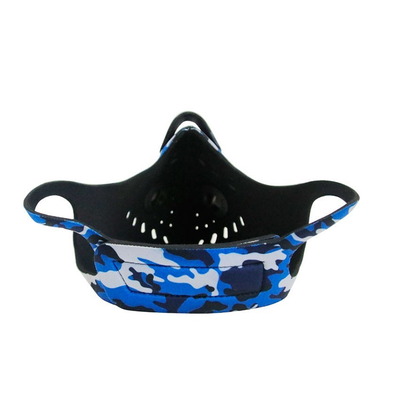 Masque respiratoire camouflage bleu extérieur pour la course à pied 