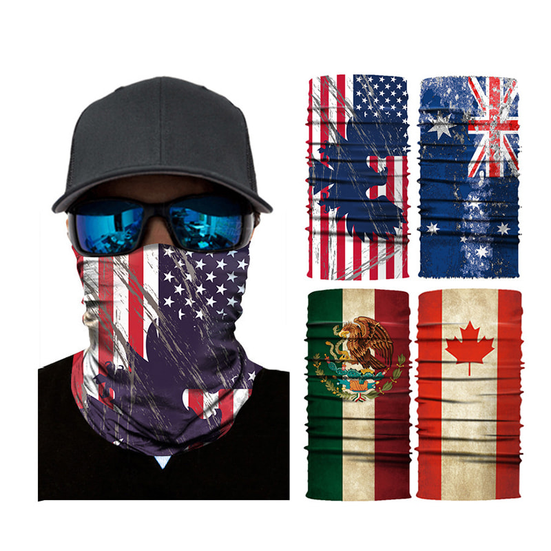 Masque de cyclisme bandana en coton personnalisé pour écran facial 