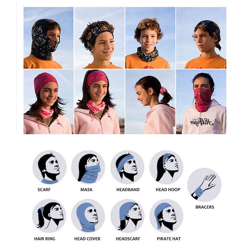 Masque de cyclisme bandana en coton personnalisé pour écran facial 