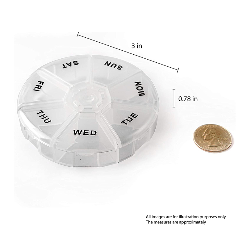 Petit planificateur hebdomadaire portatif rond de médecine 