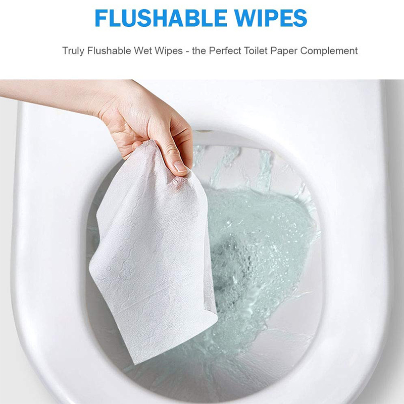 Grandes lingettes humides parfumées, dispersables, jetables dans les toilettes, pour adulte 