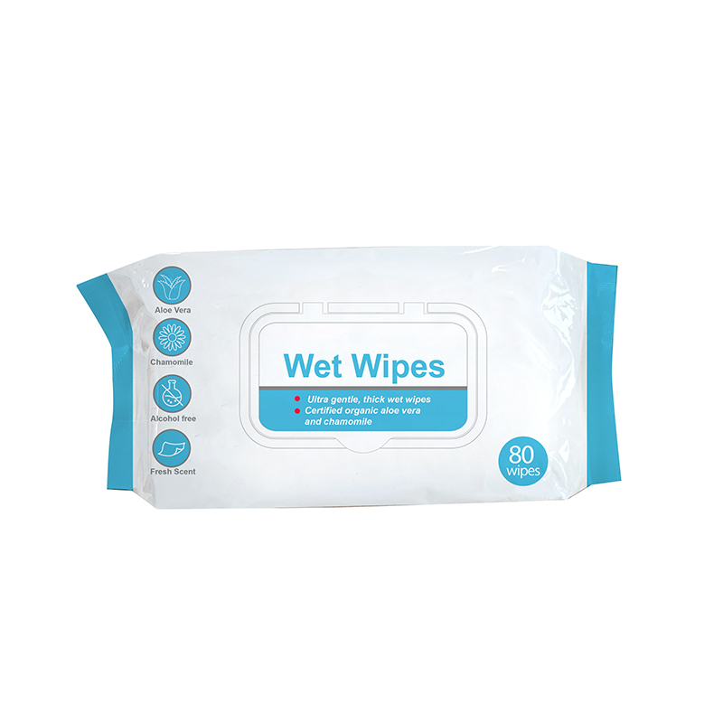 Lingettes humides nettoyantes personnelles pour incontinence épaisse certifiées, 80 lingettes 