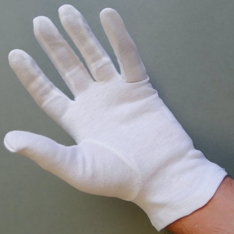 Gants médicaux jetables en coton blanc 