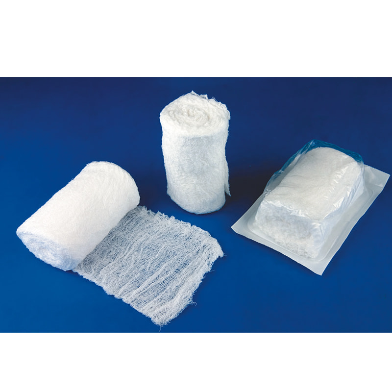 Bandage chirurgical stérile de peluche de gaze de bandage de peluches de 100% coton avec le bandage de gaze froissé de rayon X