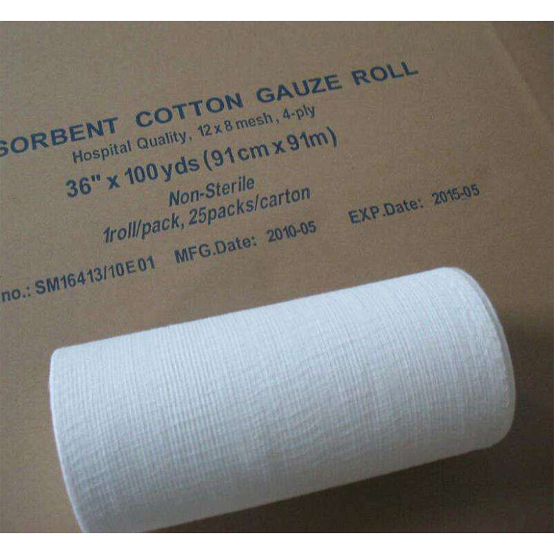 Rouleau géant absorbant de bandage de gaze de coton 100yards médical