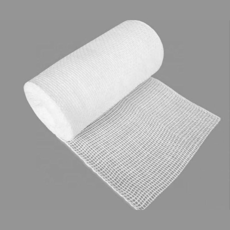 Rouleau de bandages absorbants en gaze de coton médical