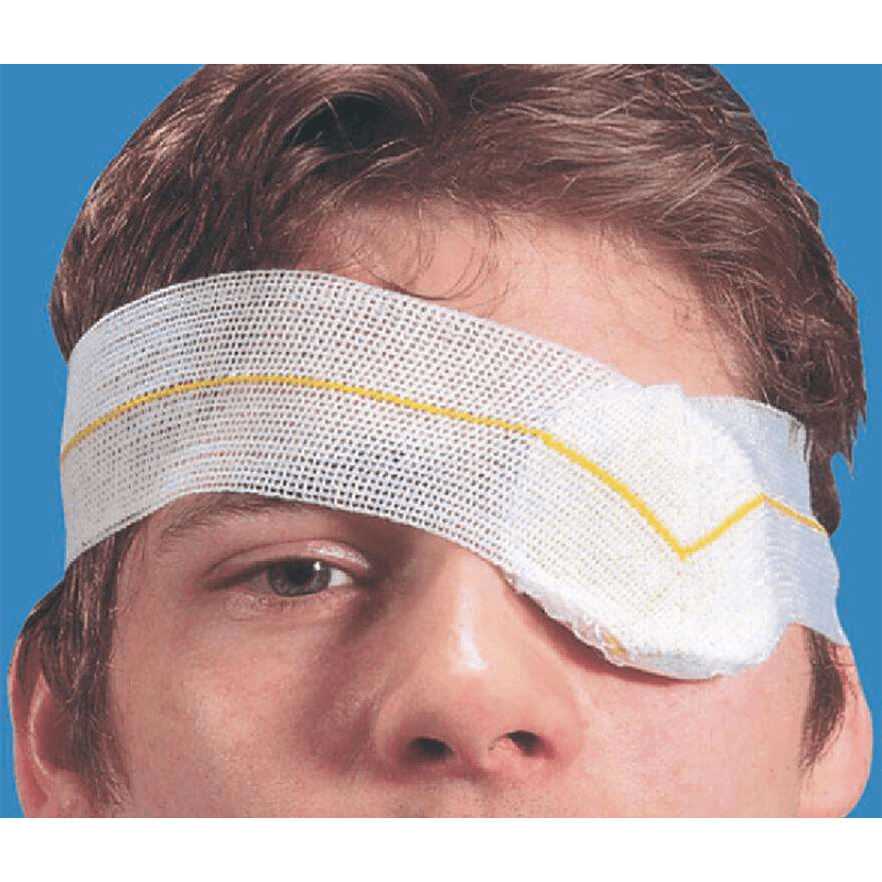 Pansement oculaire de premiers secours n ° 16 avec bandage